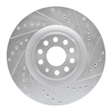 Dynamic Friction 2006-2013 Audi S3 (Mexico) Front Right Drilled & Slotted Silver Brake Rotor by Dynamic Friction Company 631-74029R