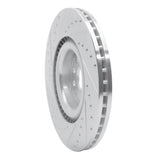 Dynamic Friction 2006-2013 Audi S3 (Mexico) Front Right Drilled & Slotted Silver Brake Rotor by Dynamic Friction Company 631-74029R