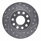 Dynamic Friction 2005-2025 Audi A3 Quattro Rear Right Drilled & Slotted Silver Brake Rotor by Dynamic Friction Company 631-74031R