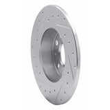Dynamic Friction 2005-2025 Audi A3 Quattro Rear Right Drilled & Slotted Silver Brake Rotor by Dynamic Friction Company 631-74031R
