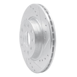Dynamic Friction 2005-2015 Volkswagen Bora (Mexico)/Jetta Sedan Front Right Drilled & Slotted Silver Brake Rotor by Dynamic Friction Company 631-74032R