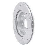 Dynamic Friction 2005-2015 Volkswagen Bora (Mexico)/Jetta Sedan Front Right Drilled & Slotted Silver Brake Rotor by Dynamic Friction Company 631-74032R