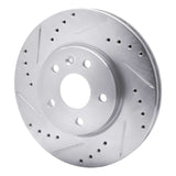 R1 Concepts 1979-1985 Volkswagen Vanagon Front Left Drilled & Slotted Silver Brake Rotor