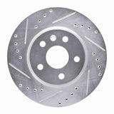 R1 Concepts 1979-1985 Volkswagen Vanagon Front Left Drilled & Slotted Silver Brake Rotor