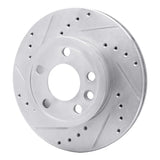 R1 Concepts 1992-1995 Volkswagen EuroVan Front Left Drilled & Slotted Silver Brake Rotor by R1 Concepts 631-74040L