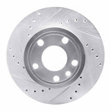 R1 Concepts 1992-1995 Volkswagen EuroVan Front Left Drilled & Slotted Silver Brake Rotor by R1 Concepts 631-74040L