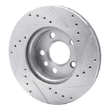 R1 Concepts 1992-1995 Volkswagen EuroVan Front Left Drilled & Slotted Silver Brake Rotor by R1 Concepts 631-74040L
