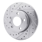 R1 Concepts 1996-2000 Volkswagen EuroVan Front Left Drilled & Slotted Silver Brake Rotor by R1 Concepts 631-74042L