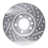 R1 Concepts 1996-2000 Volkswagen EuroVan Front Left Drilled & Slotted Silver Brake Rotor by R1 Concepts 631-74042L