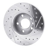 R1 Concepts 1996-2000 Volkswagen EuroVan Front Left Drilled & Slotted Silver Brake Rotor by R1 Concepts 631-74042L