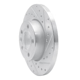 R1 Concepts 1996-2000 Volkswagen EuroVan Front Right Drilled & Slotted Silver Brake Rotor by R1 Concepts 631-74042R