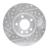 R1 Concepts 1996-2000 Volkswagen EuroVan Front Right Drilled & Slotted Silver Brake Rotor by R1 Concepts 631-74042R