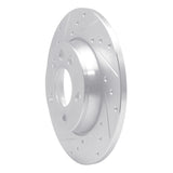 R1 Concepts 1996-2000 Volkswagen EuroVan Rear Left Drilled & Slotted Silver Brake Rotor by R1 Concepts 631-74044L