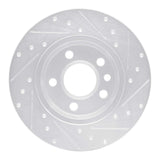 R1 Concepts 1996-2000 Volkswagen EuroVan Rear Left Drilled & Slotted Silver Brake Rotor by R1 Concepts 631-74044L