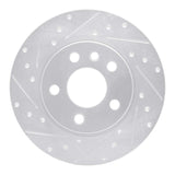R1 Concepts 1996-2000 Volkswagen EuroVan Rear Left Drilled & Slotted Silver Brake Rotor by R1 Concepts 631-74044L