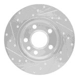 R1 Concepts 1996-2000 Volkswagen EuroVan Rear Right Drilled & Slotted Silver Brake Rotor by R1 Concepts 631-74044R