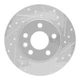 R1 Concepts 1996-2000 Volkswagen EuroVan Rear Right Drilled & Slotted Silver Brake Rotor by R1 Concepts 631-74044R