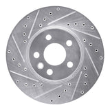 R1 Concepts 01-03 Volkswagen EuroVan Front Left Drilled & Slotted Silver Brake Rotor by R1 Concepts RNC-631-74045L