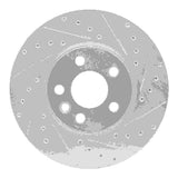 R1 Concepts 01-03 Volkswagen EuroVan Front Right Drilled & Slotted Silver Brake Rotor by R1 Concepts RNC-631-74045R