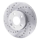 R1 Concepts 2001-2003 Volkswagen EuroVan Front Left Drilled & Slotted Silver Brake Rotor by R1 Concepts 631-74046L