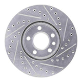 R1 Concepts 2001-2003 Volkswagen EuroVan Front Left Drilled & Slotted Silver Brake Rotor by R1 Concepts 631-74046L