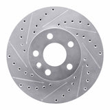 R1 Concepts 2001-2003 Volkswagen EuroVan Front Left Drilled & Slotted Silver Brake Rotor by R1 Concepts 631-74046L