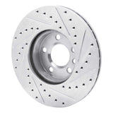 R1 Concepts 2001-2003 Volkswagen EuroVan Front Left Drilled & Slotted Silver Brake Rotor by R1 Concepts 631-74046L