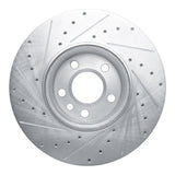 R1 Concepts 2001-2003 Volkswagen EuroVan Front Right Drilled & Slotted Silver Brake Rotor by R1 Concepts 631-74046R