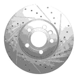 R1 Concepts 2001-2003 Volkswagen EuroVan Front Right Drilled & Slotted Silver Brake Rotor by R1 Concepts 631-74046R