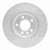 R1 Concepts 2001-2003 Volkswagen EuroVan Rear Right Drilled & Slotted Silver Brake Rotor by R1 Concepts 631-74047R