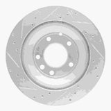 Dynamic Friction 2003-2018 Audi Q7 Rear Right Drilled & Slotted Silver Brake Rotor by Dynamic Friction Company 631-74048R