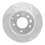 Dynamic Friction 2003-2018 Audi Q7 Rear Right Drilled & Slotted Silver Brake Rotor by Dynamic Friction Company 631-74048R
