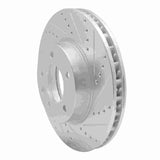 Dynamic Friction 2003-2018 Porsche Cayenne Right Front Drilled & Slotted Silver Brake Rotor by Dynamic Friction Company 631-74049D
