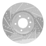 Dynamic Friction 2003-2018 Porsche Cayenne Right Front Drilled & Slotted Silver Brake Rotor by Dynamic Friction Company 631-74049D