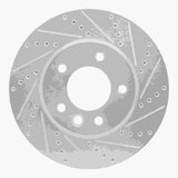 Dynamic Friction 2003-2018 Porsche Cayenne Right Front Drilled & Slotted Silver Brake Rotor by Dynamic Friction Company 631-74049D