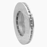 Dynamic Friction 2003-2018 Porsche Cayenne Right Front Drilled & Slotted Silver Brake Rotor by Dynamic Friction Company 631-74049D