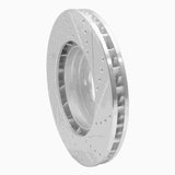 Dynamic Friction 2003-2018 Porsche Cayenne Left Front Drilled & Slotted Silver Brake Rotor by Dynamic Friction Company 631-74050D