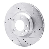 Dynamic Friction 2003-2015 Audi Q7 Left Front Drilled & Slotted Silver Brake Rotor by Dynamic Friction Company 631-74051D