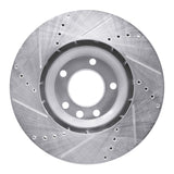 Dynamic Friction 2003-2015 Audi Q7 Left Front Drilled & Slotted Silver Brake Rotor by Dynamic Friction Company 631-74051D