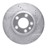 Dynamic Friction 2003-2015 Audi Q7 Left Front Drilled & Slotted Silver Brake Rotor by Dynamic Friction Company 631-74051D