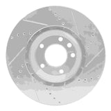 Dynamic Friction 2003-2015 Audi Q7 Right Front Drilled & Slotted Silver Brake Rotor by Dynamic Friction Company 631-74052D