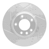 Dynamic Friction 2003-2015 Audi Q7 Right Front Drilled & Slotted Silver Brake Rotor by Dynamic Friction Company 631-74052D