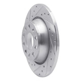 Dynamic Friction 2005-2018 Audi Q3 (Mexico) Rear Left Drilled & Slotted Silver Brake Rotor by Dynamic Friction Company 631-74055L