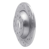 Dynamic Friction 2005-2018 Audi Q3 (Mexico) Rear Right Drilled & Slotted Silver Brake Rotor by Dynamic Friction Company 631-74055R