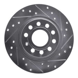 Dynamic Friction 2005-2018 Audi Q3 (Mexico) Rear Right Drilled & Slotted Silver Brake Rotor by Dynamic Friction Company 631-74055R