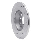 Dynamic Friction 2005-2018 Audi Q3 (Mexico) Rear Right Drilled & Slotted Silver Brake Rotor by Dynamic Friction Company 631-74055R