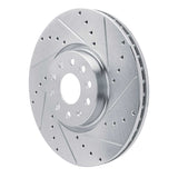 Dynamic Friction 2018-2025 Volkswagen Atlas Cross Sport/Atlas (Mexico) Front Right Drill & Slot Silver Brake Rotor by Dynamic Friction Company 631-74058R