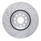 Dynamic Friction 2018-2025 Volkswagen Atlas Cross Sport/Atlas (Mexico) Front Right Drill & Slot Silver Brake Rotor by Dynamic Friction Company 631-74058R