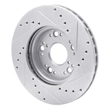 R1 Concepts 1990-1990 Lexus LS400 Front Left Drilled & Slotted Silver Brake Rotor by R1 Concepts 631-75000L