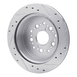 R1 Concepts 1990-1992 Lexus LS400 Rear Left Drilled & Slotted Silver Brake Rotor by R1 Concepts 631-75001L
